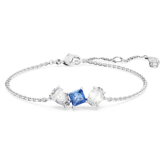 swarovski mesmera bracelet mixed cuts blue rhodium plated