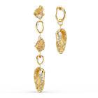 Shell Angel Pierced Earrings, Light multi-colored, Gold-tone plated
