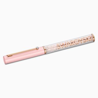Crystalline Gloss Ballpoint Pen, Pink, Rose-gold tone plated