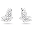 swarovski lilia stud earrings butterfly white rhodium plated
