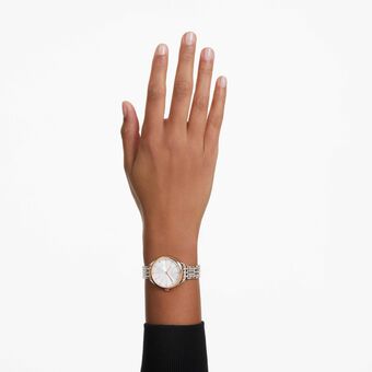 swarovski attract watch  swiss made  full pav    crystal bracelet  rose gold tone  rose gold tone finish