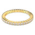 Vitorre ring, Round cut, White, Gold-tone plated