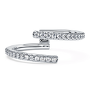 swarovski eternity open band ring  lab grown diamonds 0 2 ct tw  round shape  18k white gold