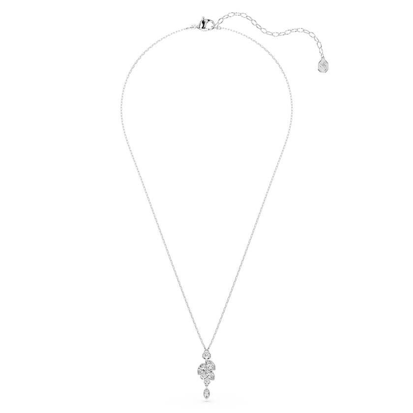 swarovski diapason pendant  mixed cuts  white  rhodium plated