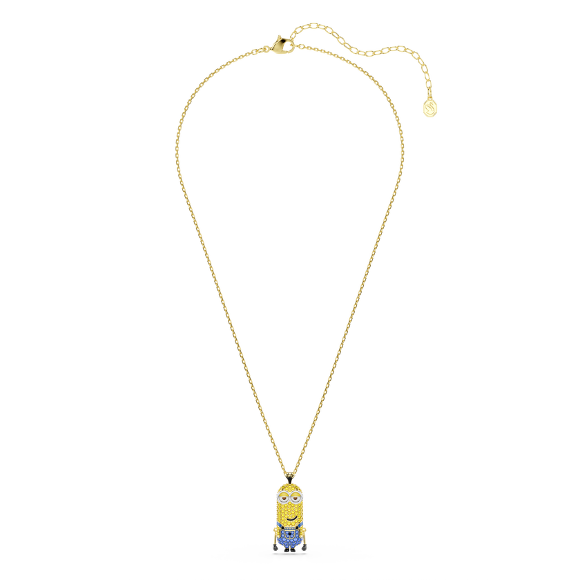 swarovski minions kevin pendant  pav   multicolored  gold tone plated