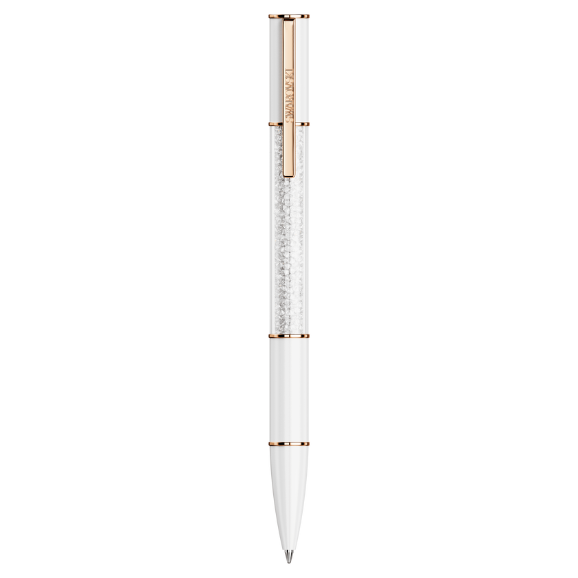 swarovski crystalline lustre ballpoint pen  white  rose gold tone plated