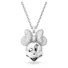 swarovski disney minnie mouse pendant  white  rhodium plated