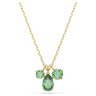swarovski mesmera pendant  mixed cuts  green  18k gold finish