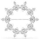 swarovski idyllia brooch mixed cuts snowflake white rhodium plated