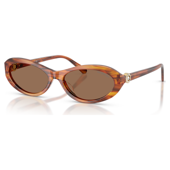 swarovski sunglasses  oval shape  sk6069  havana