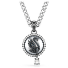 Swarovski Iconic Swan pendant, Swan, Gray, Rhodium plated