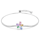 ariana grande x swarovski bracelet  mixed cuts  flower  multicolored  rhodium plated