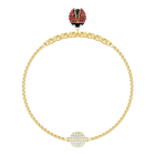 Swarovski Remix Collection Ladybug Strand, Multi-colored, Gold plating