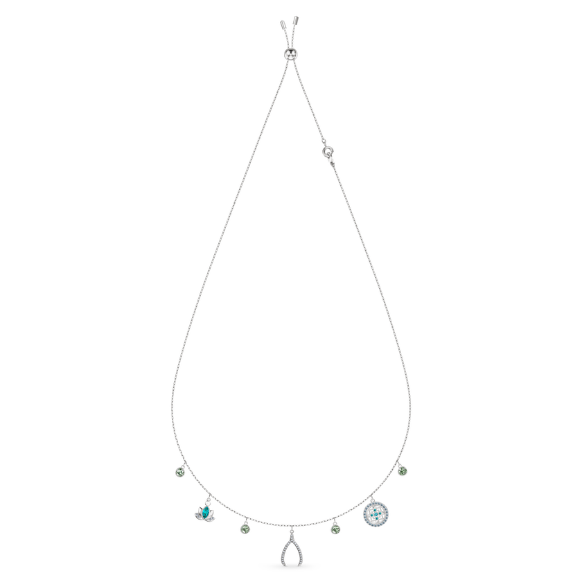 Swarovski Symbolic Charm Necklace, Light multi-colored, Rhodium plated