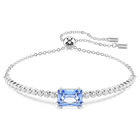 swarovski matrix tennis bracelet mixed cuts blue rhodium plated