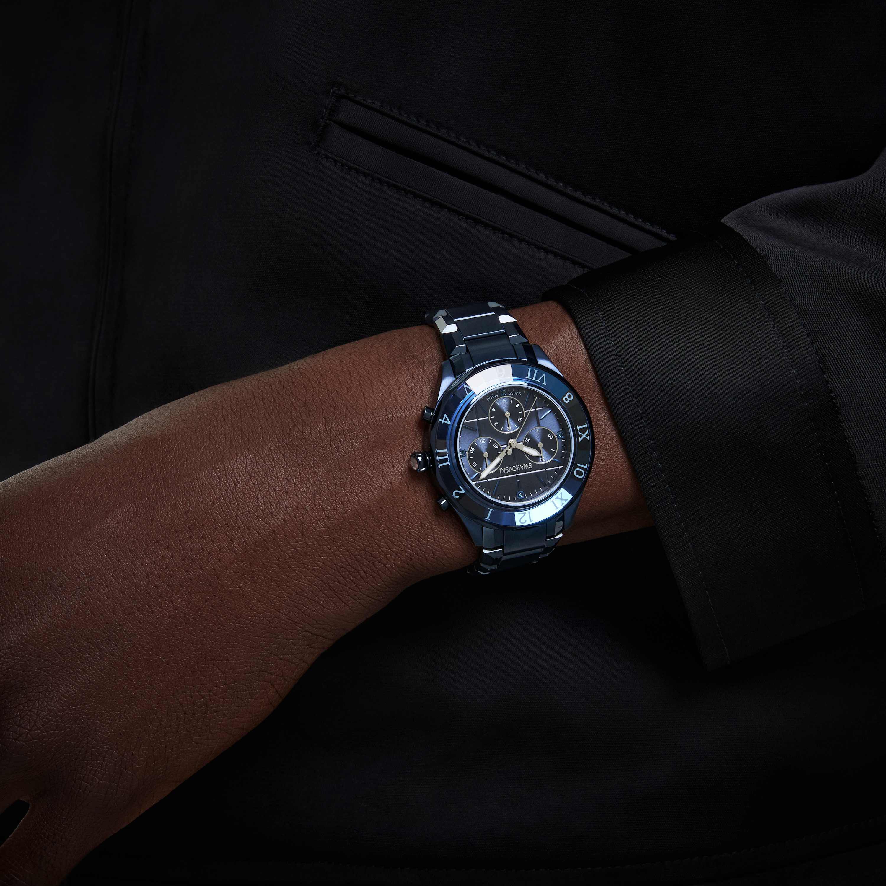 Buy Swarovski Dextera chrono watch, 39mm, Swiss Made, Metal