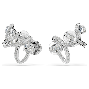 swarovski hyperbola ear cuff mixed cuts white rhodium plated
