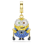 swarovski minions bob charm  pav   multicolored  gold tone plated