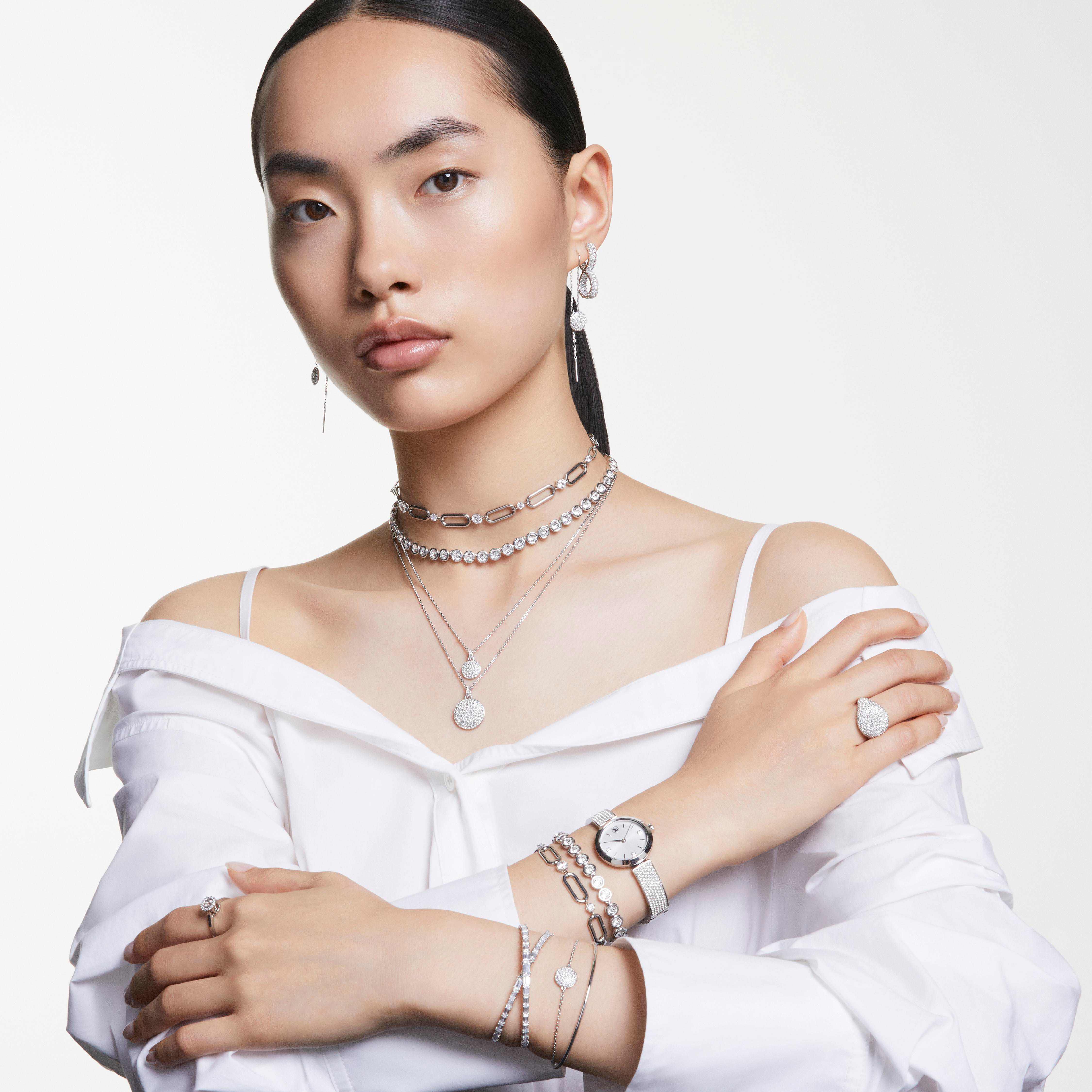 swarovski constella bracelet  white  rhodium plated