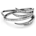 swarovski the vienna collection bangle feather white ruthenium plated
