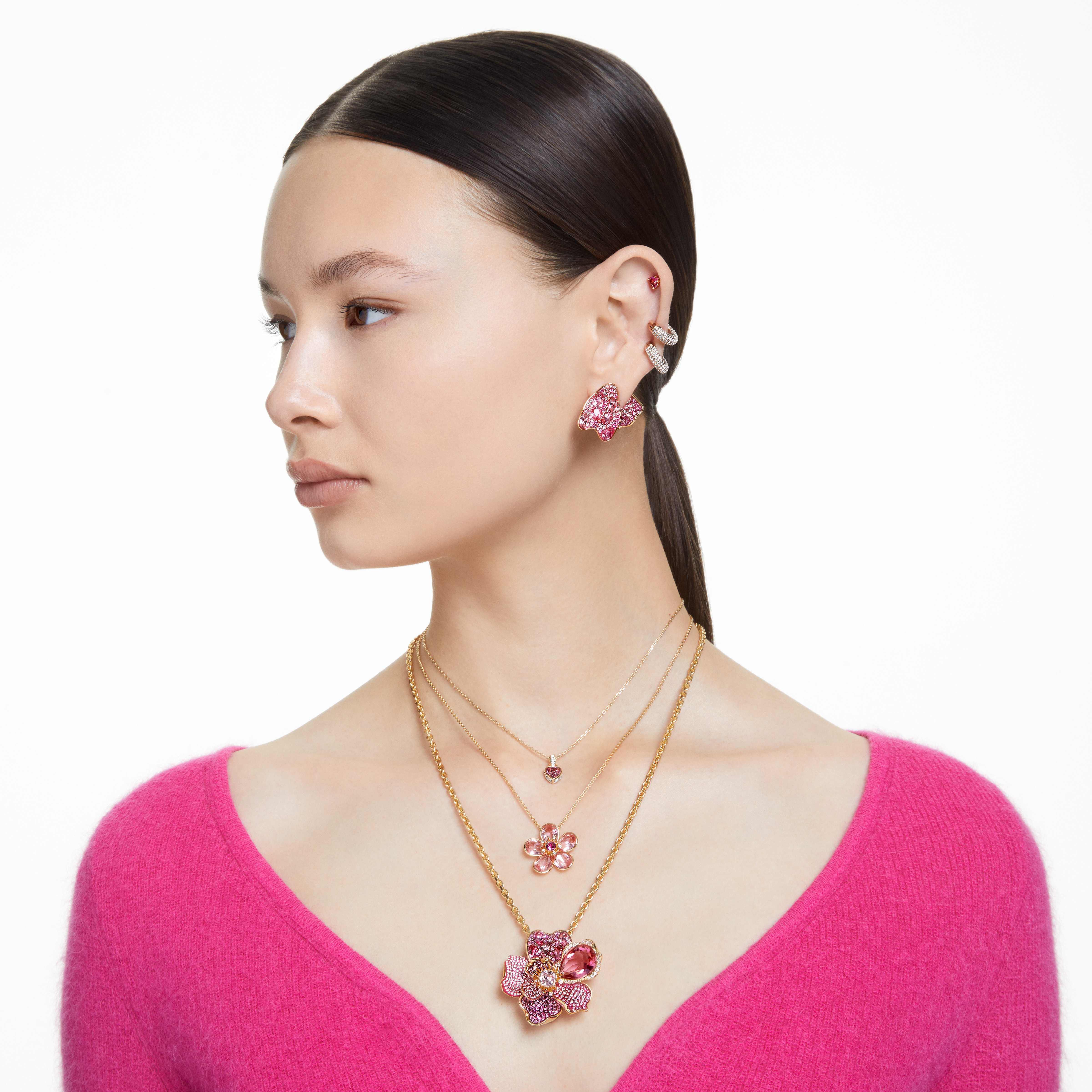 Buy Swarovski Chroma pendant, Heart, Red, Gold-tone plated