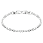 Emily Bracelet, White, Rhodium Plated