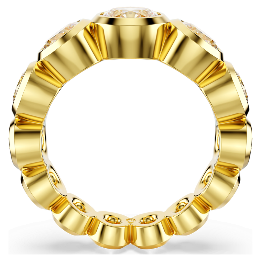 swarovski imber ring  mixed round cuts  white  gold tone plated