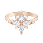 Swarovski Symbolic Star Motif Ring, White, Rose-gold tone plated