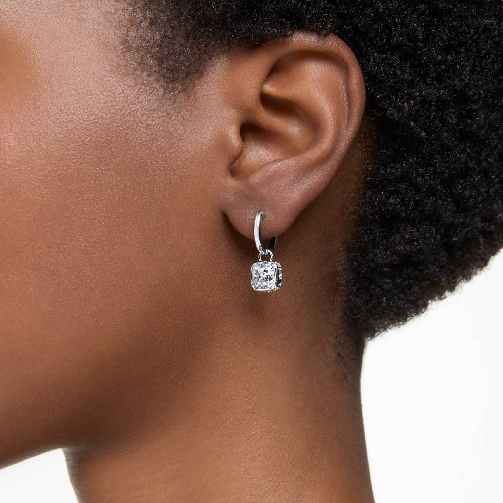 White square earrings hot sale
