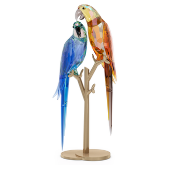 swarovski jungle beats parrot couple bell brio
