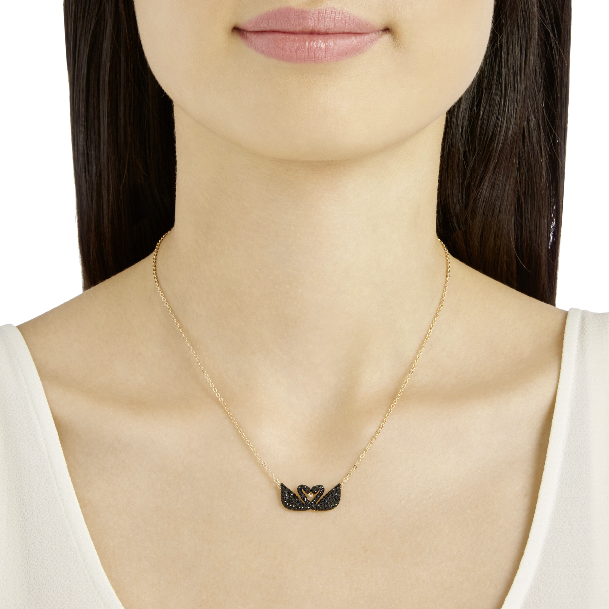 Double swan outlet necklace