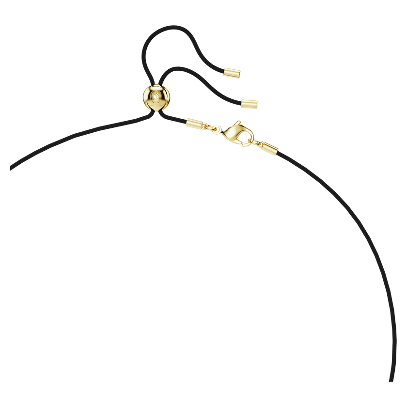 swarovski idyllia pendant  round cut  shell  white  mixed metal finish
