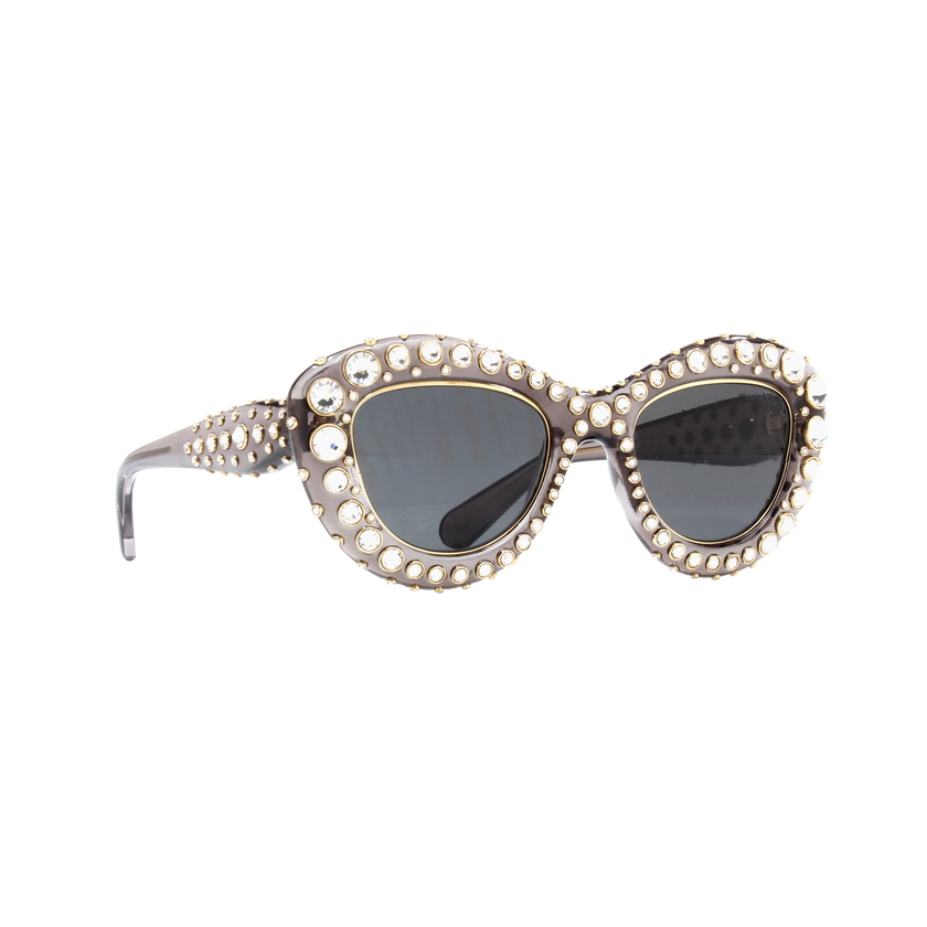 swarovski sunglasses  cat eye shape  sk6060  silver tone