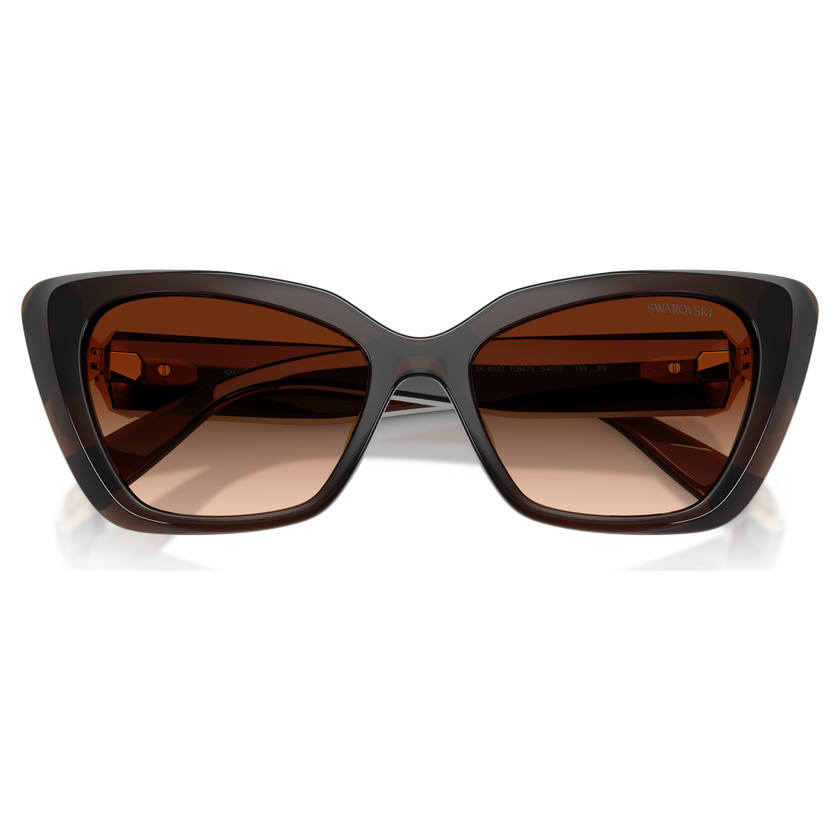 swarovski sunglasses  cat eye shape  sk6047  light brown