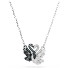 swarovski swan pendant swan black rhodium plated