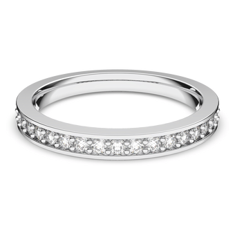 swarovski matrix ring  white  rhodium plated