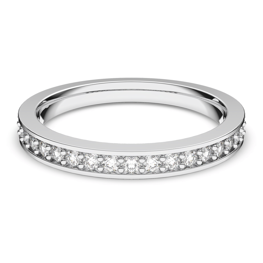 swarovski matrix ring  white  rhodium plated