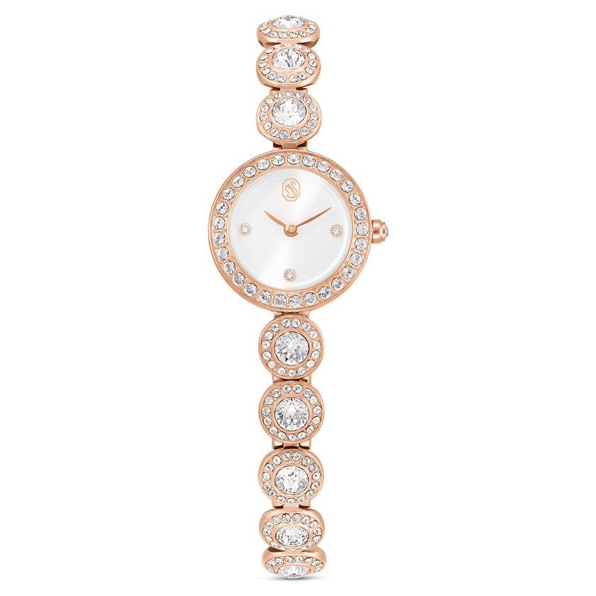 swarovski una angelic watch  crystal bracelet  rose gold tone  rose gold tone finish