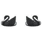 Swan Cufflinks, Black, Black PVD