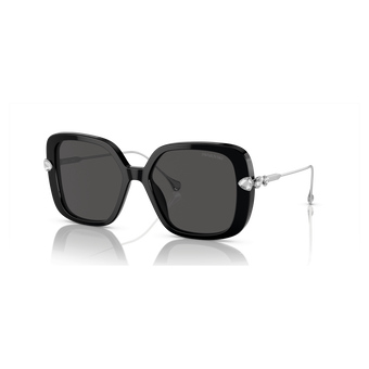 swarovski sunglasses  oversized  square shape  sk6011el  black