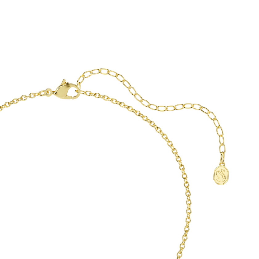 swarovski imber necklace  mixed cuts  multicolored  18k gold finish