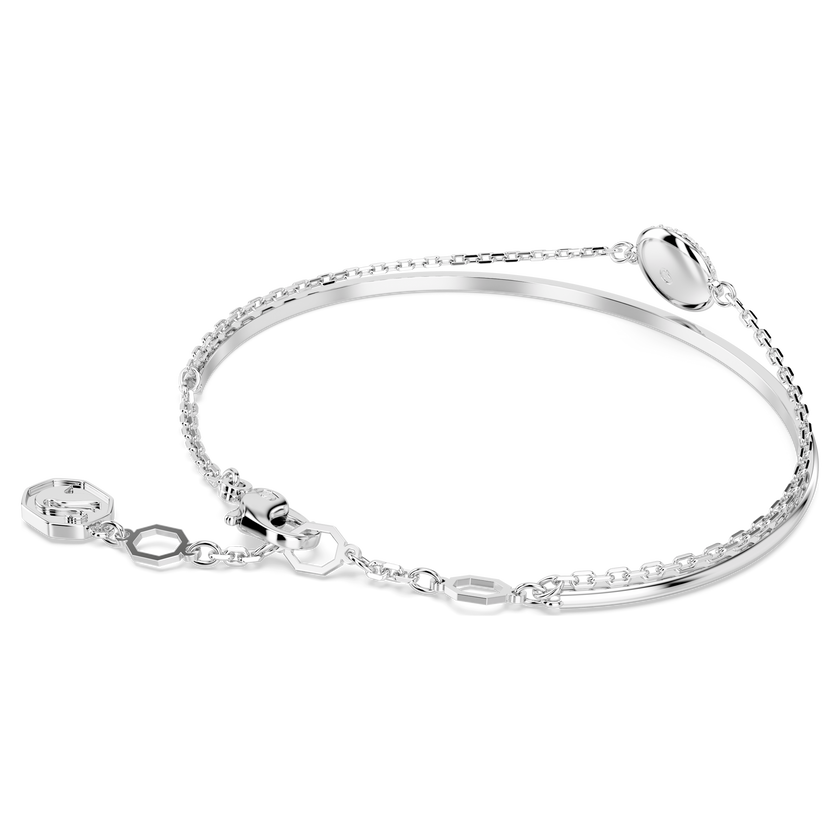 swarovski sublima bangle  white  rhodium plated