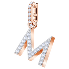Swarovski Remix Collection Charm M, White, Rose Gold Plating