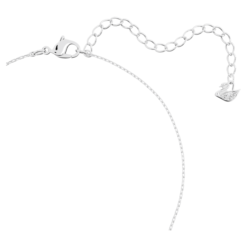 swarovski stilla pendant  round cut  white  rhodium plated