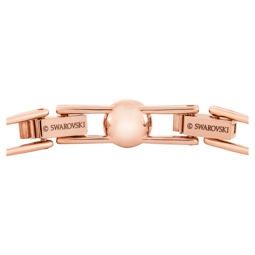 swarovski una angelic tennis bracelet  round cut  pav   medium  white  rose gold tone plated