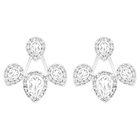 swarovski latisha earring jackets pear cut white rhodium plated