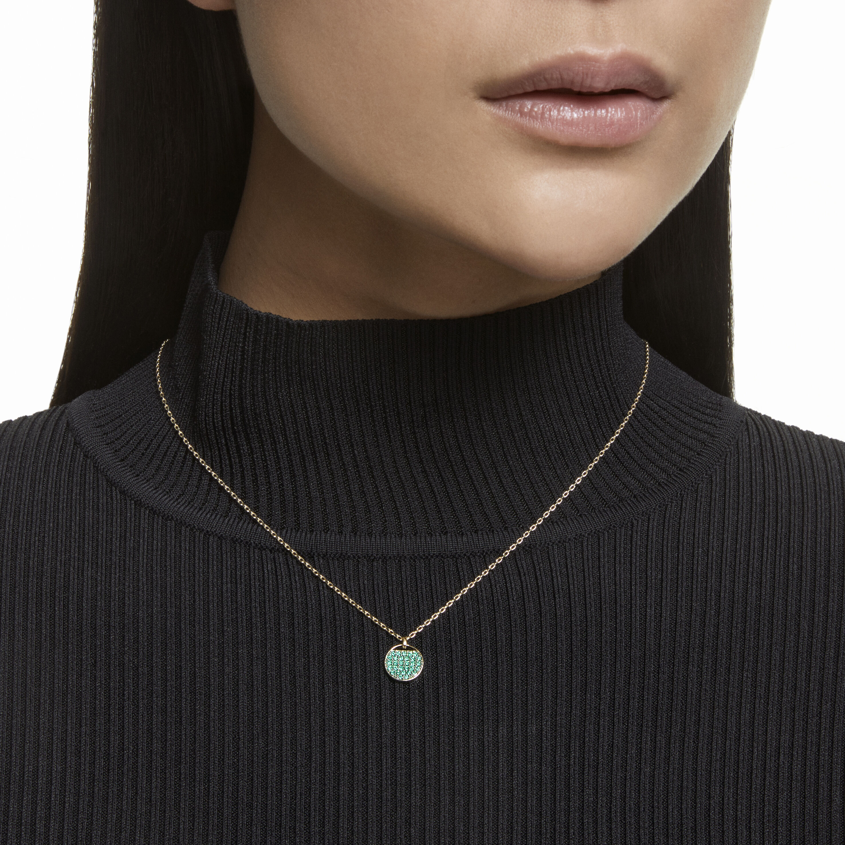 Swarovski necklace outlet green pendant
