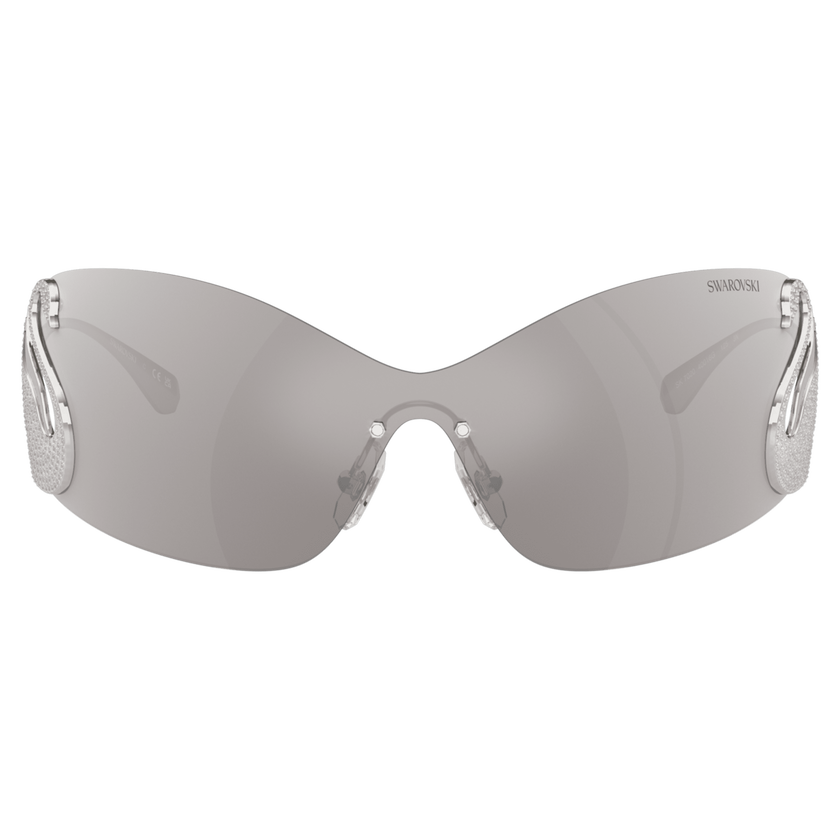 swarovski sunglasses  mask  swan  sk7020  silver tone
