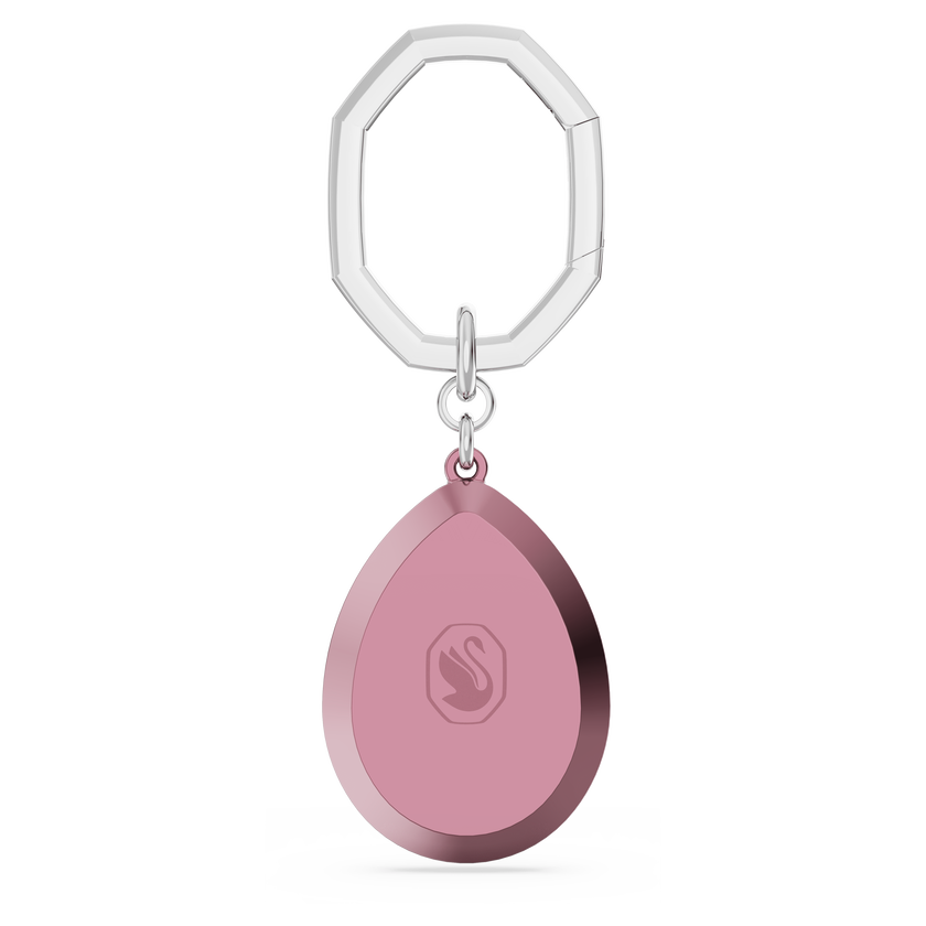 swarovski key ring  pear cut  pink