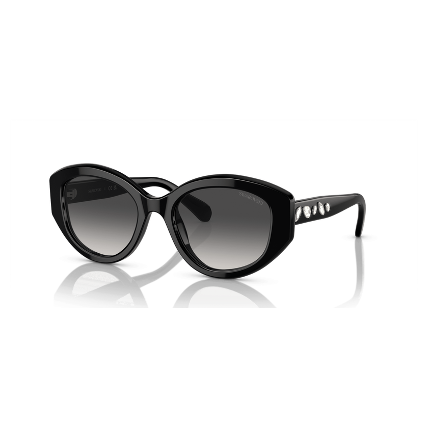 swarovski sunglasses  cat eye shape  sk6005el  black